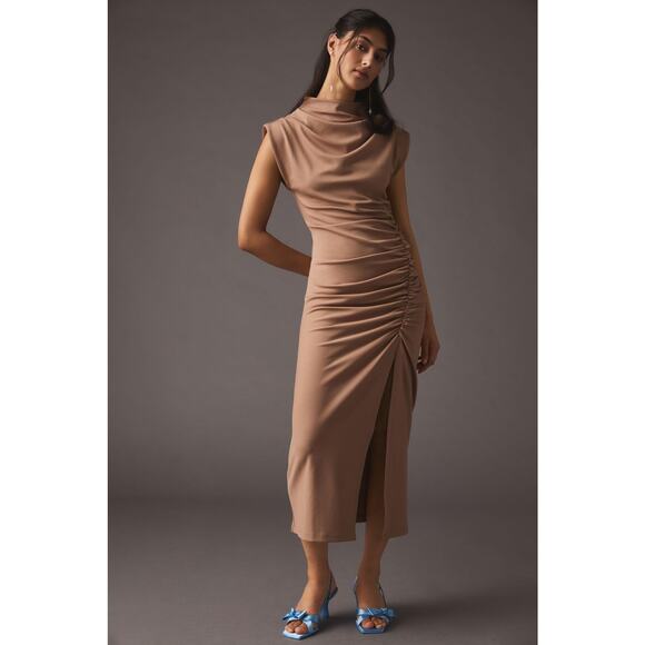 Anthropologie The Maya Ruched Cowl-Neck Dress - New XL - Picture 7 of 9